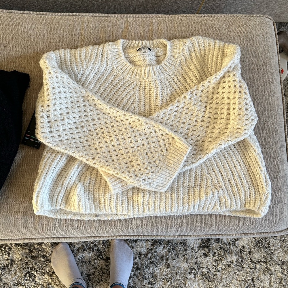 Topshop Cream Knit Sweater